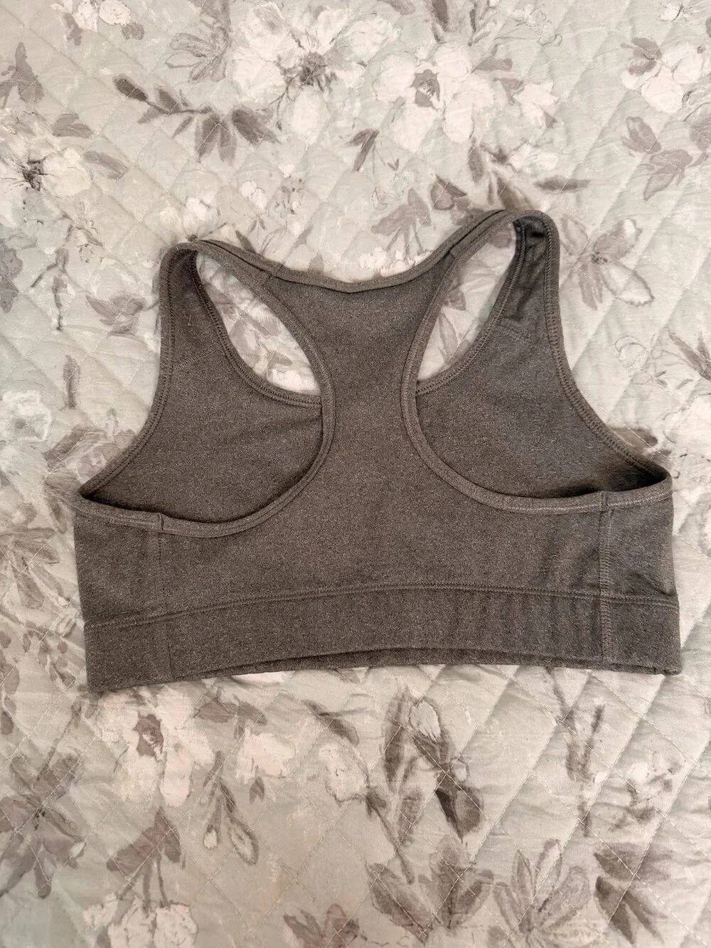 Nike Pro Dri-FIT Sports Bra Medium Gray Heather Racerback Medium Support